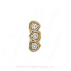 GS068 D - 14 Karat Gold Diamond Slide 